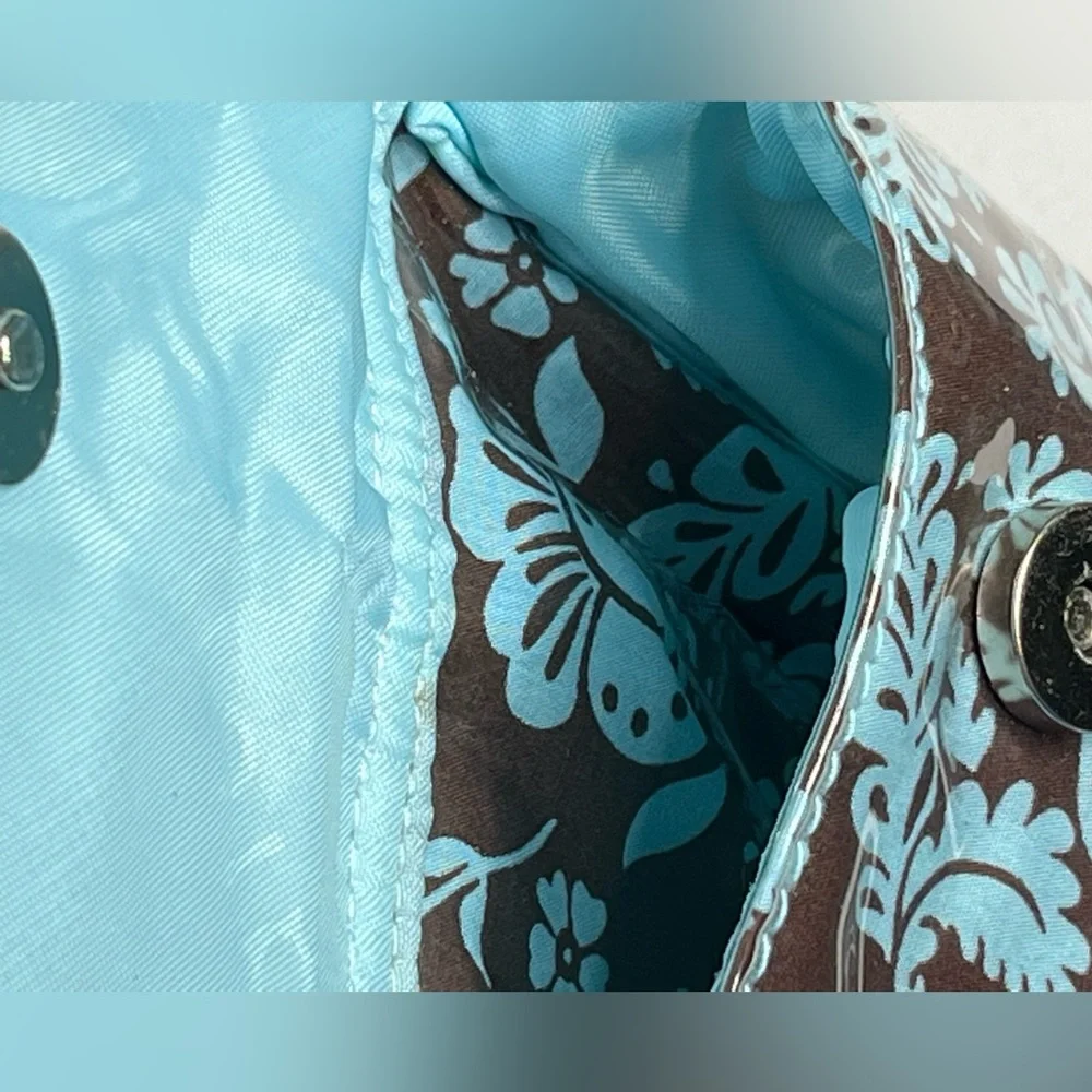 Kalencom New Orleans‎ Toile Chocolate/Blue Adjustable Strap Diaper Bag